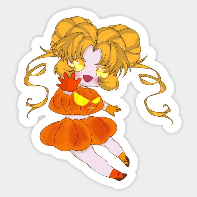 Kawaii Pumpkin Sticker by Pariartstyle